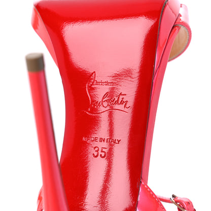 Christian Louboutin Patent Loubi Queen 120 Strap Sandals 35 Pink 5 of 12