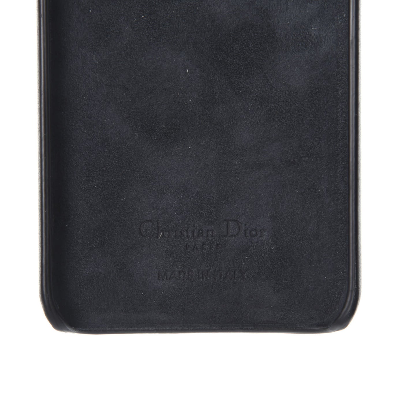 Oblique Calfskin Saddle iPhone X Case Blue