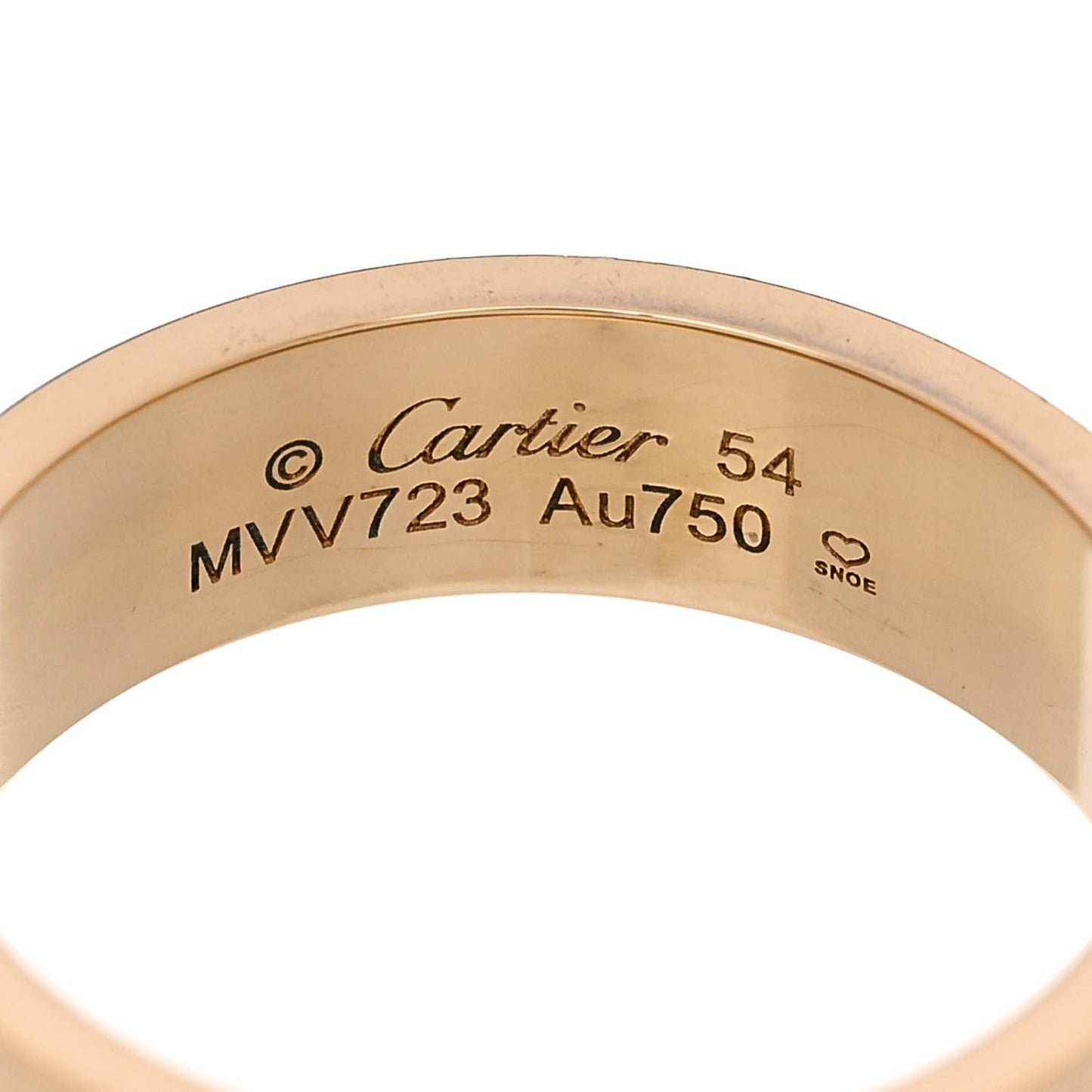 18K Yellow Gold 5.5mm LOVE Ring 54 6.75
