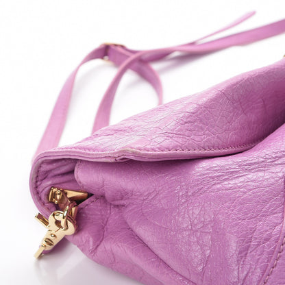 Balenciaga Agneau Giant 12 Gold Hardware Envelope Strap Clutch Rose Berlingot 11 of 12