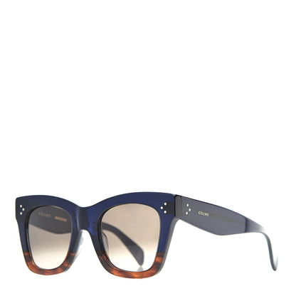 Celine Catherine Sunglasses CL 41098/F/S Blue Havana 1 of 7