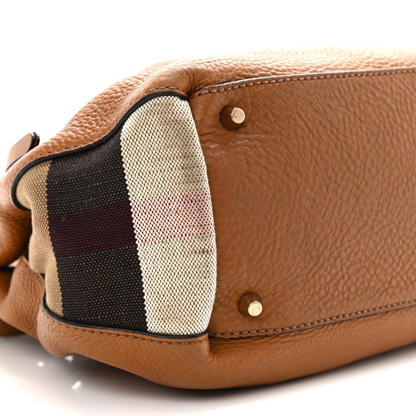 Grainy Calfskin House Check Small Maidstone Saddle Brown