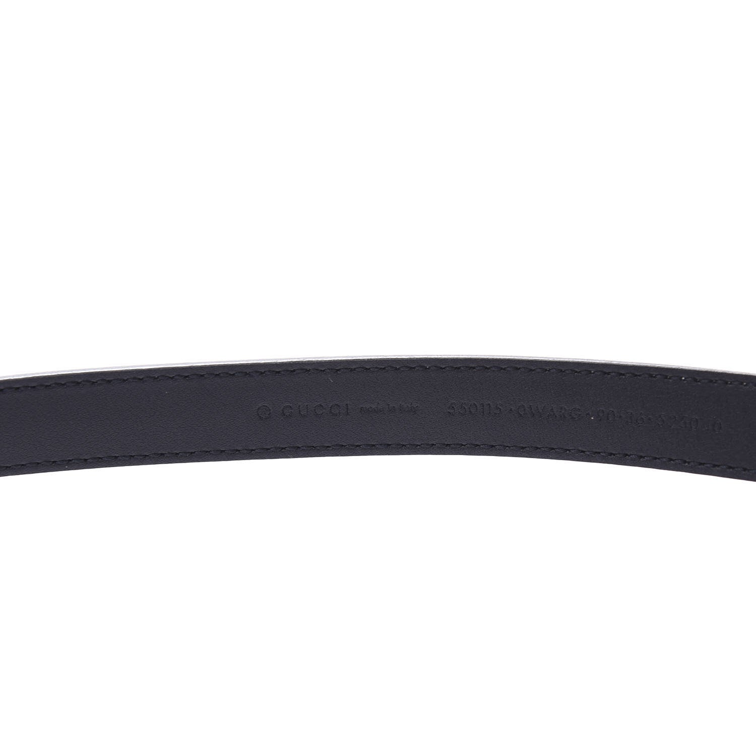Gucci Calfskin 20mm Torchon Double G Sylvie Belt 90 36 Off White Blue Red 5 of 7