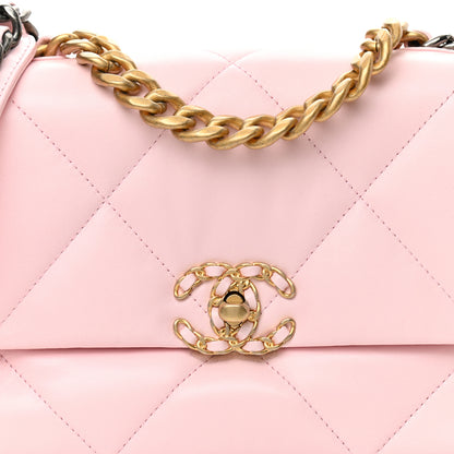 Chanel Lambskin Quilted Medium Chanel 19 Flap Light Pink 9 of 10