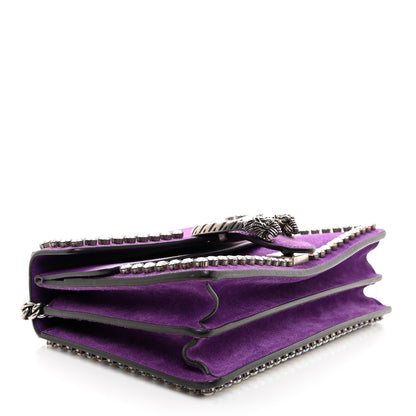 Gucci Suede Crystal Small Dionysus Shoulder Bag Bright Purple 4 of 10