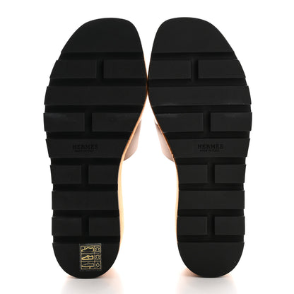 Hermes Calfskin Suede Goatskin Eze 30 Sandals 36 Naturel 5 of 9