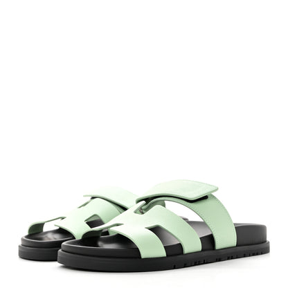 Hermes Epsom Womens Chypre Sandals 36 Vert Jade 3 of 8