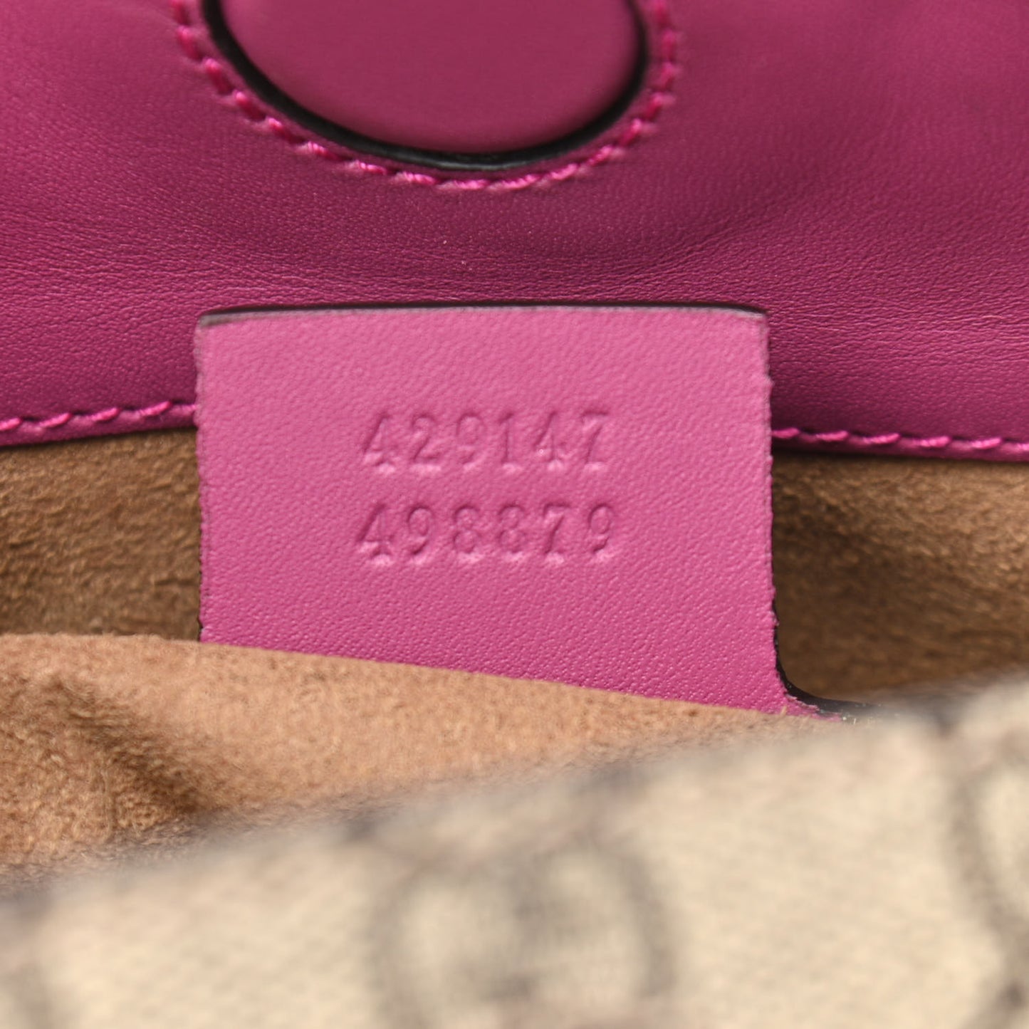 GG Supreme Monogram Linea A Foldover Tote Beige Hibiscus Red New Rosette