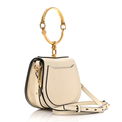 Chloe Calfskin Suede Small Nile Bracelet Bag Off White 3 of 9