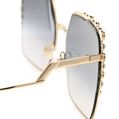 Fendi Square Dots Sunglasses FF 0259/S Gold 5 of 9