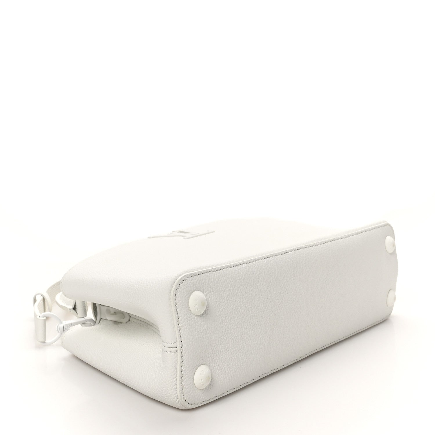 Louis Vuitton Taurillon Capucines East West MM Optic White 4 of 10