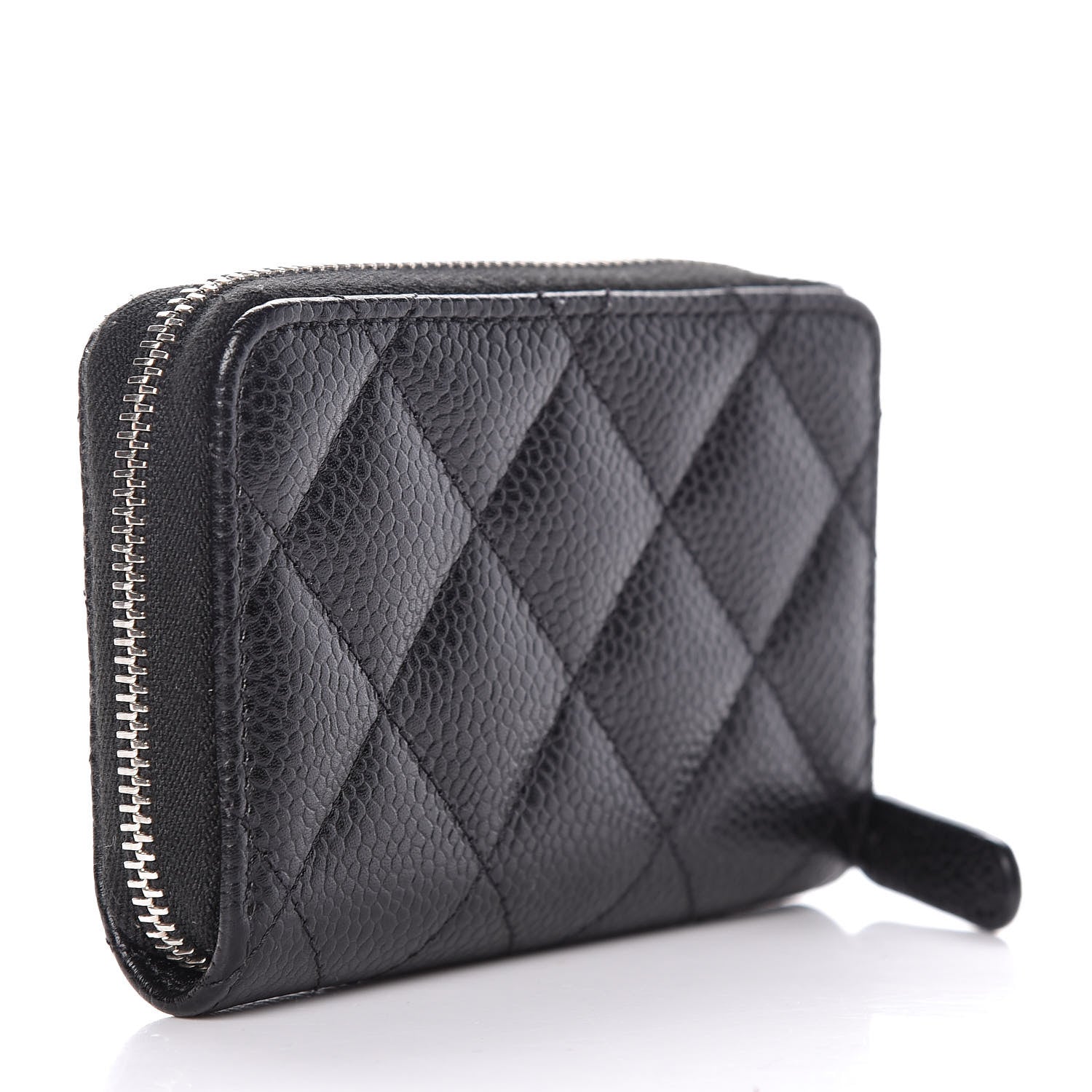 Chanel Caviar Quilted Zip Coin Purse Black 3 of 14
