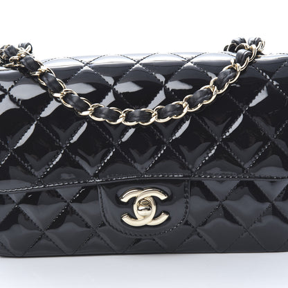 Chanel Patent Calfskin Quilted Mini Rectangular Flap Black 8 of 10