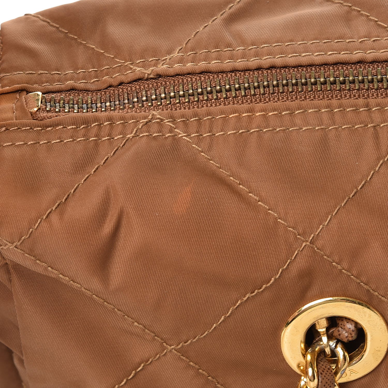 Prada Nylon Tessuto Impuntu Quilted Shoulder Bag Corinto 16 of 16
