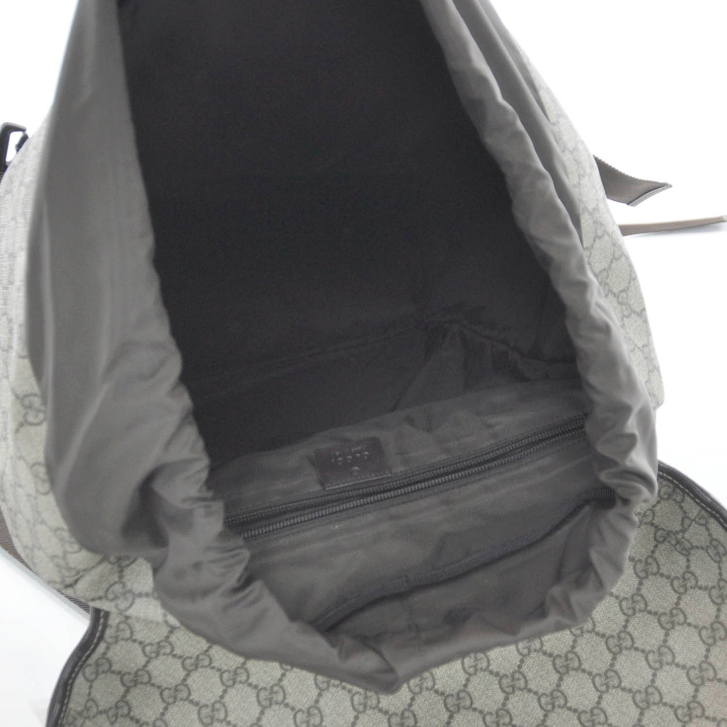 GG Supreme Monogram Interlocking G Double Buckle Backpack