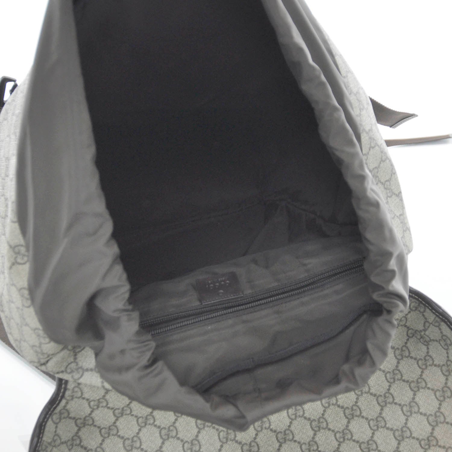 Gucci GG Supreme Monogram Interlocking G Double Buckle Backpack 7 of 9