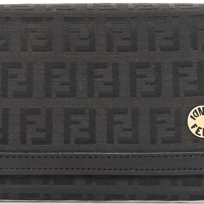 Fendi Zucchino Flap Wallet Tobacco 10 of 12