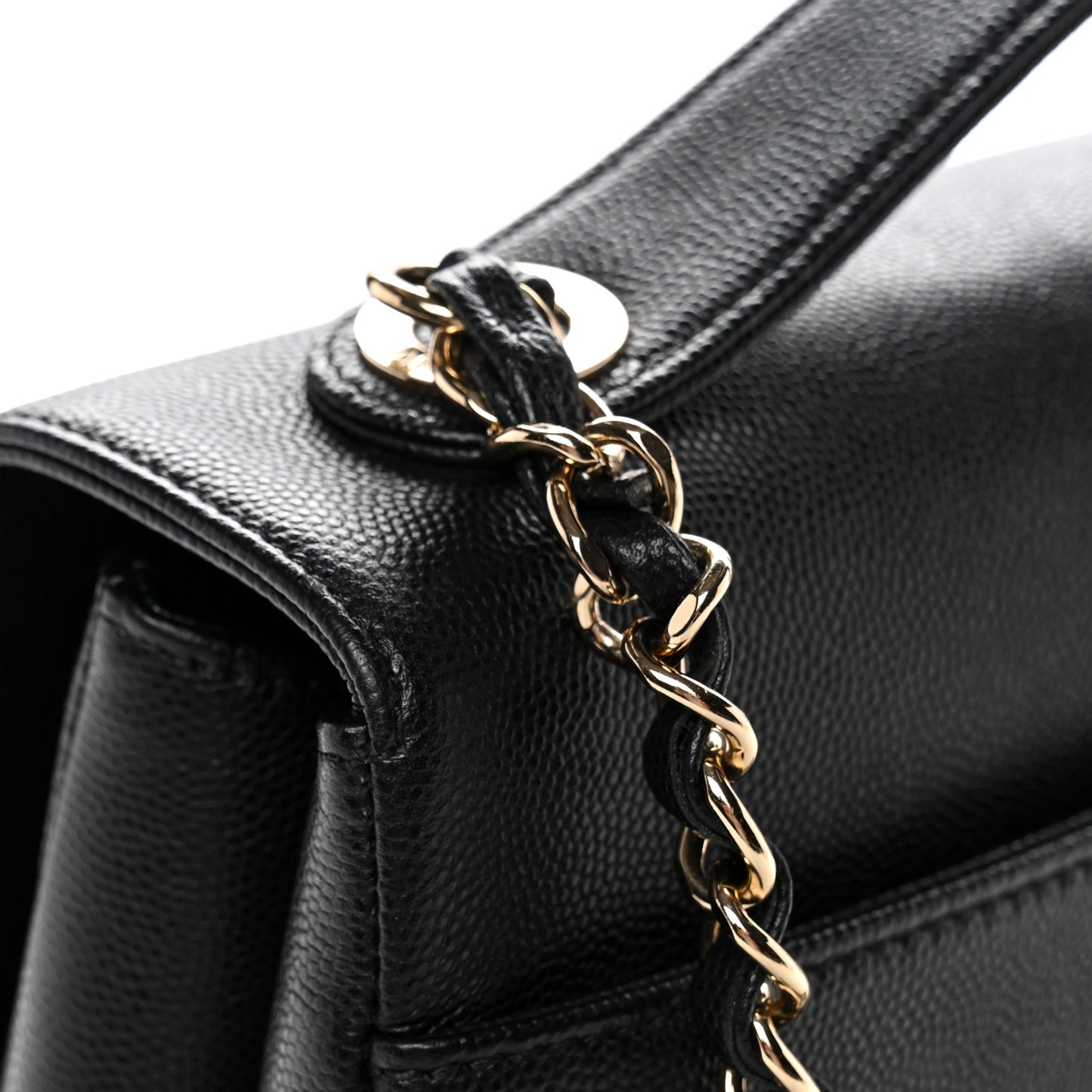 Caviar Quilted Large Business Affinity Flap Black