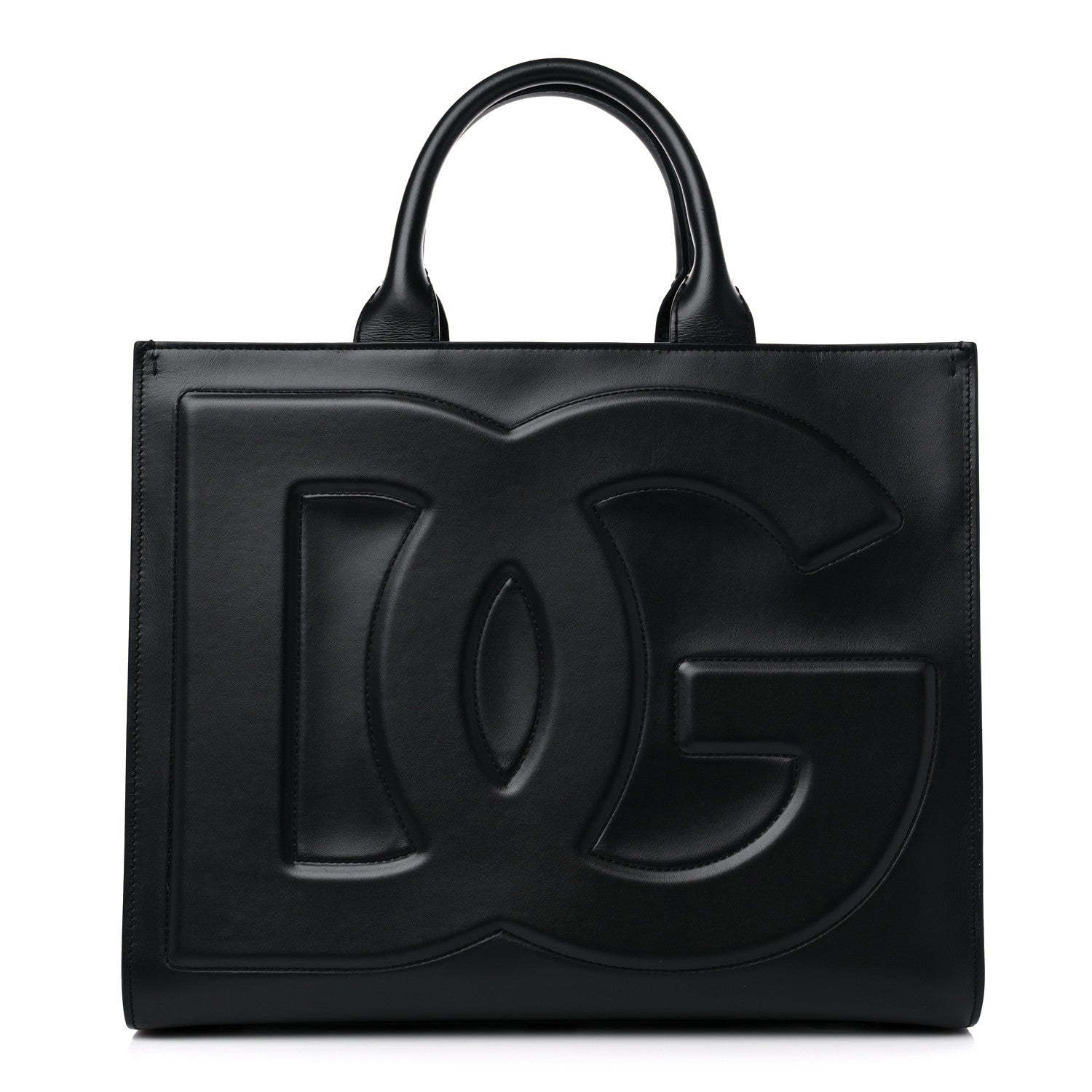 Dolce & Gabbana Calfskin Medium DG Daily Shopper Tote Black 1 of 11
