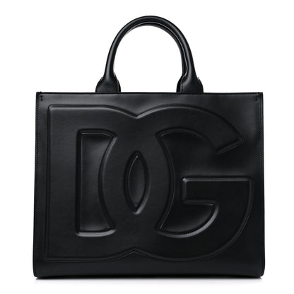 Dolce & Gabbana Calfskin Medium DG Daily Shopper Tote Black 1 of 11