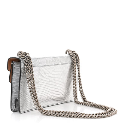 Gucci Lizard Crystal Small Dionysus Shoulder Bag Silver 3 of 12