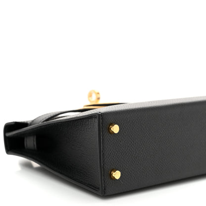 Hermes Epsom Mini Kelly Sellier 20 Black 9 of 11