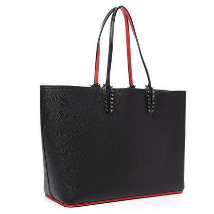 Christian Louboutin Calfskin Spikes East West Cabata Tote Black 2 of 10