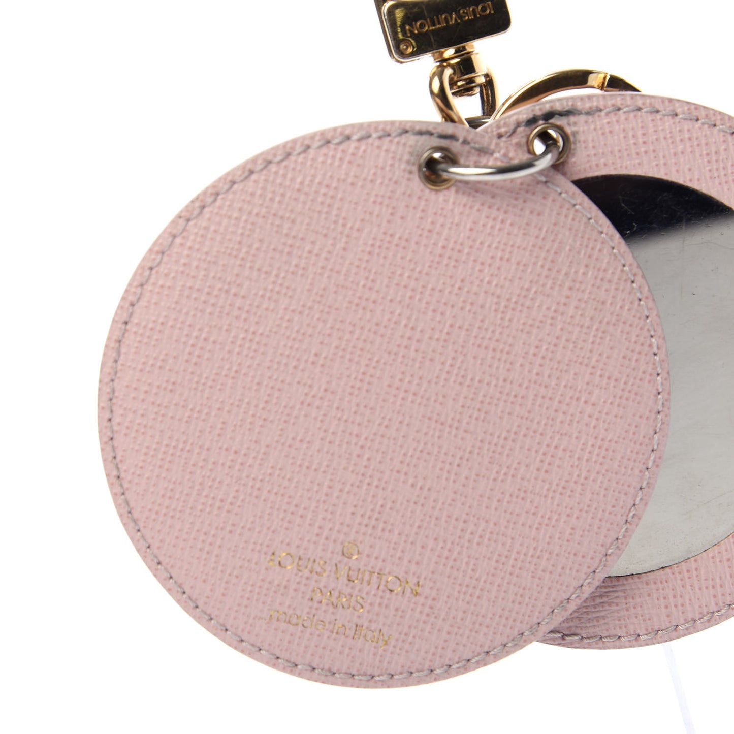 Monogram LV Mirror Bag Charm Key Holder Rose Ballerine
