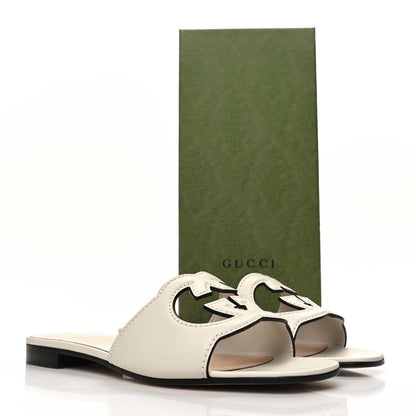 Gucci Calfskin Interlocking G Sandals 40 Mystic White 8 of 8