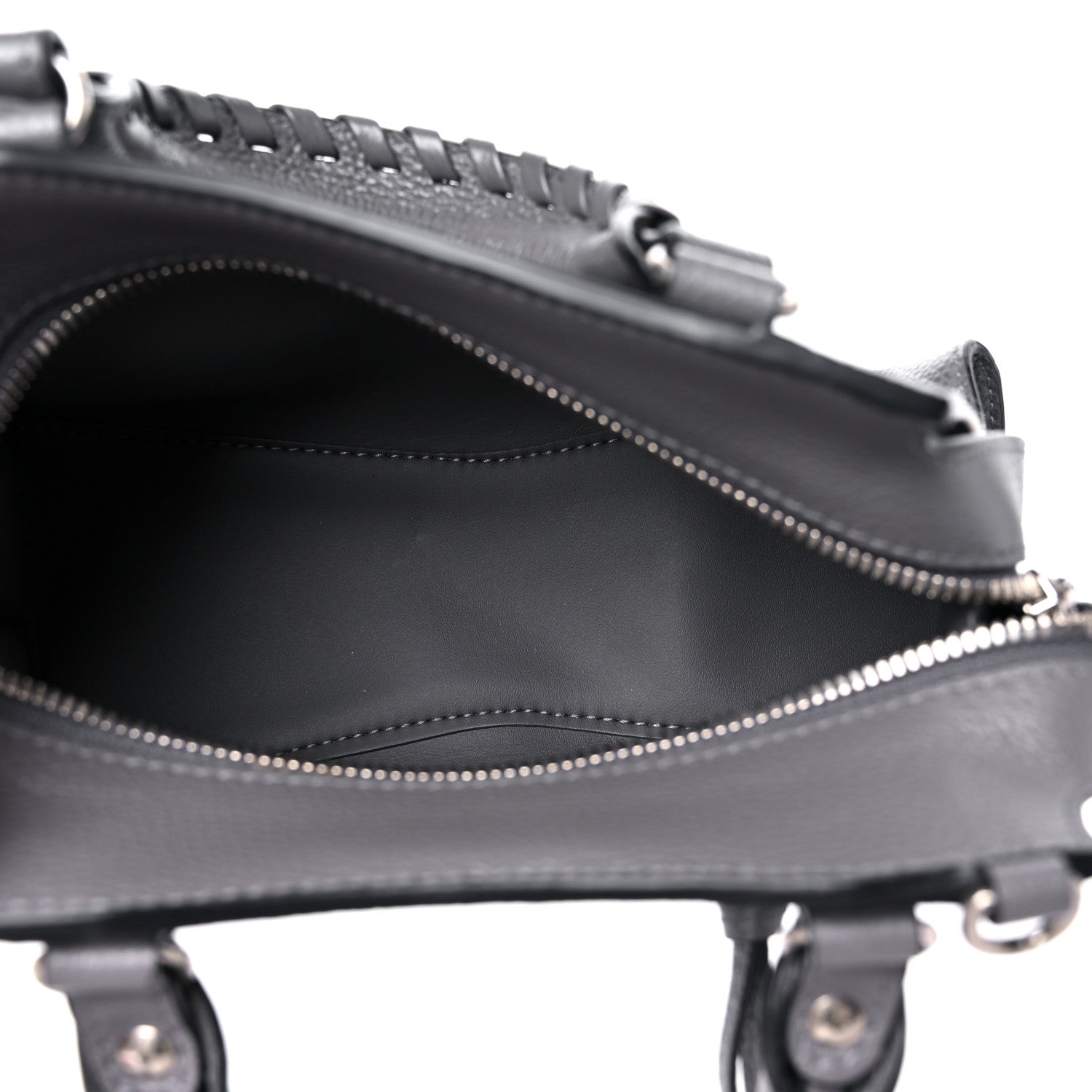 Balenciaga Grained Calfskin Neo Classic Silver Hardware Mini City Dark Grey 5 of 10
