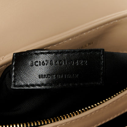 Saint Laurent Calfskin Y Quilted Monogram Toy Loulou Crossbody Bag Dark Beige 8 of 11