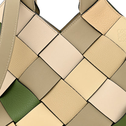Loewe Calfskin Woven Small The Surplus Collection Basket Bag Avocado Ivory 8 of 10