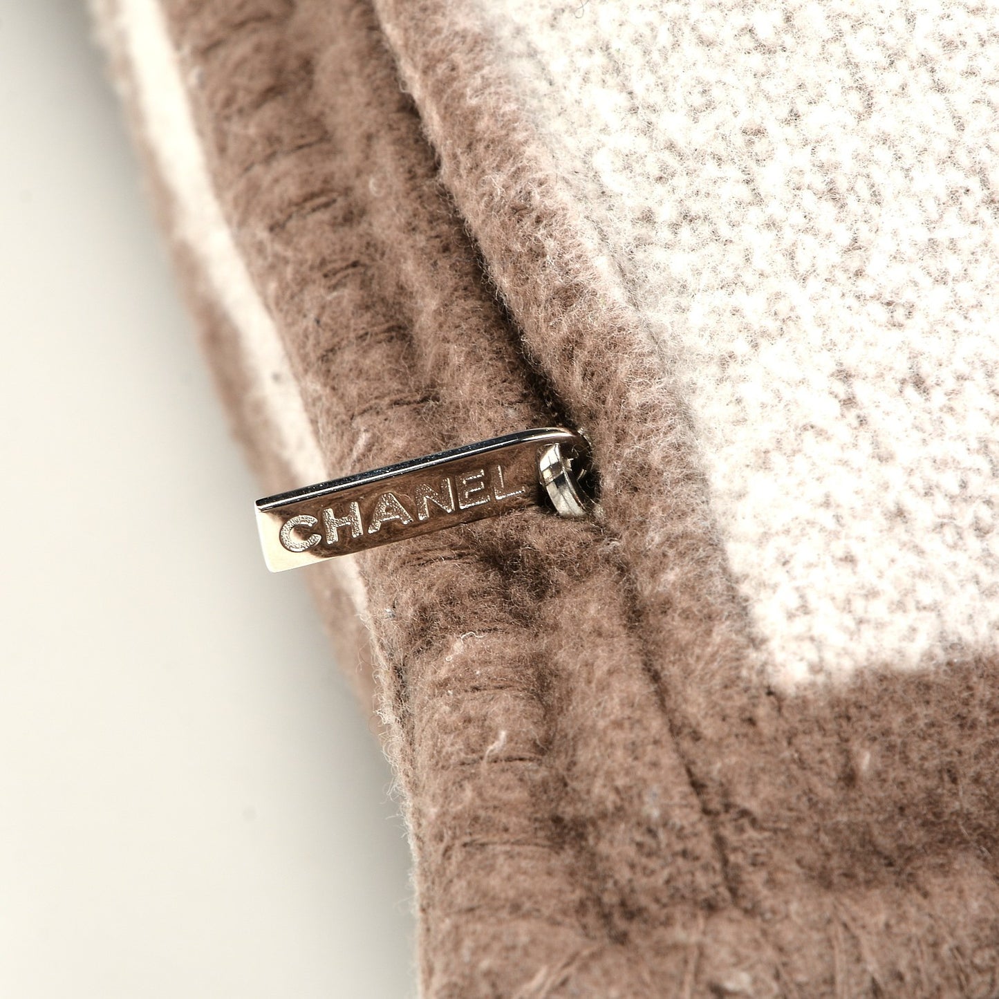 Merino Wool Cashmere CC Pillow Dark Beige Light Beige