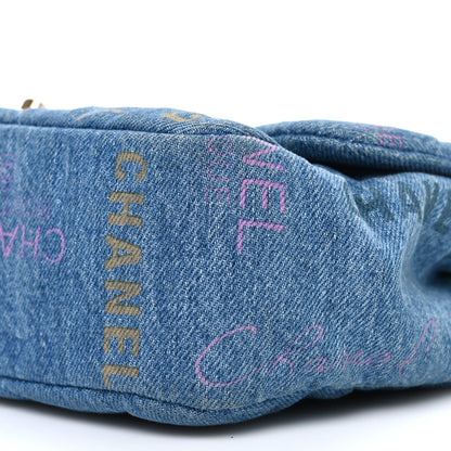 Chanel Denim Quilted Denim Large Mood Flap Blue Multicolor 10 of 10