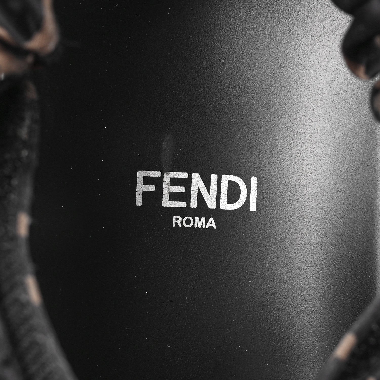 Fendi Satin FF Ruched Sandals 36 Tobacco Black 8 of 8