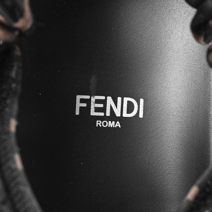 Fendi Satin FF Ruched Sandals 36 Tobacco Black 8 of 8