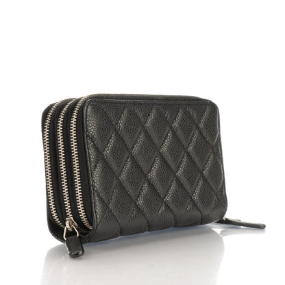 Chanel Caviar Quilted Zip Around Phone Holder Black 3 of 7