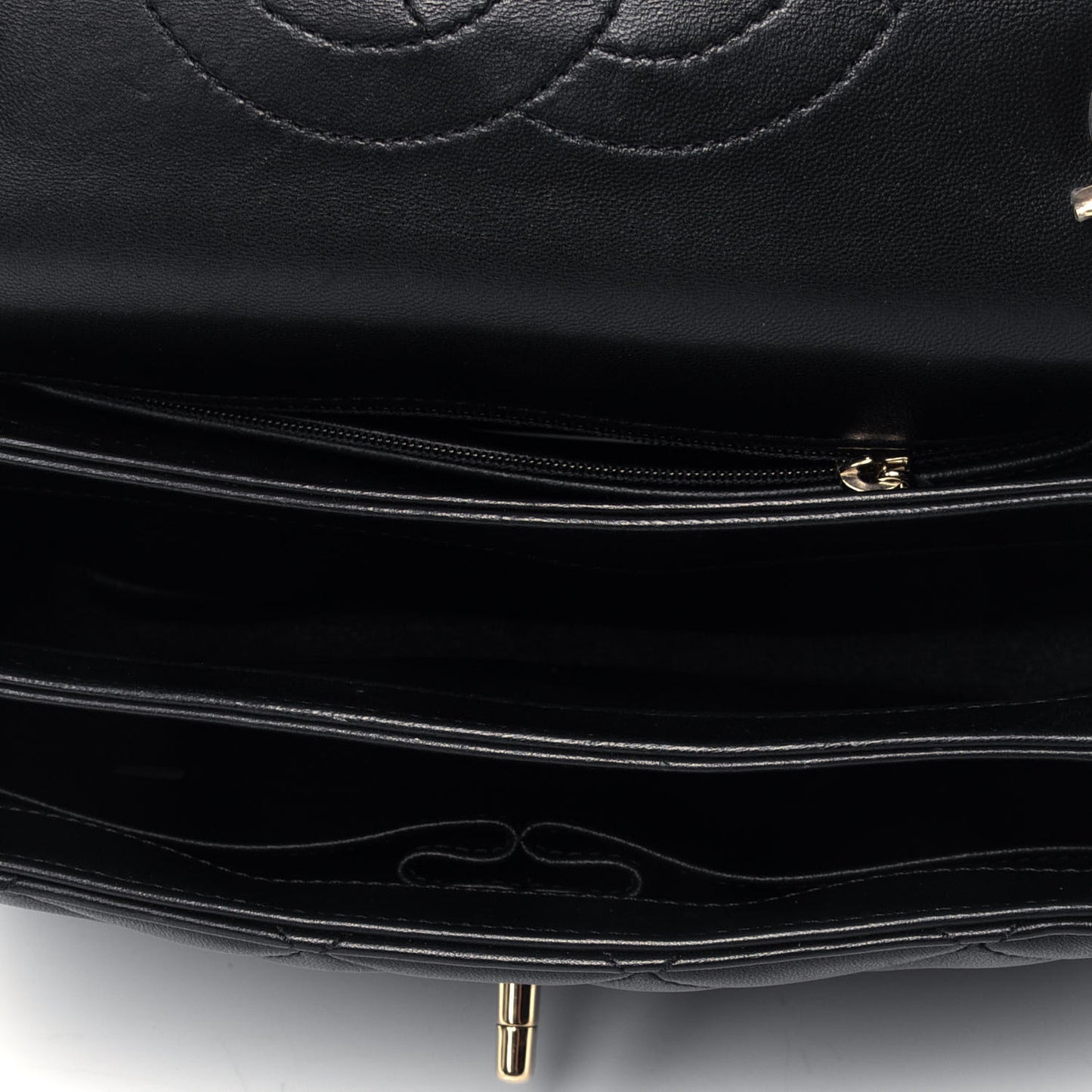 Lambskin Quilted Small Trendy CC Dual Handle Flap Bag Black