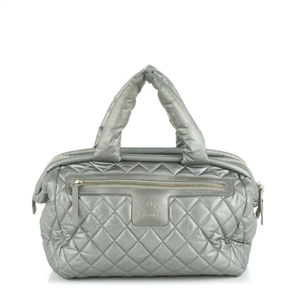 Chanel Nylon Coco Cocoon Bowler Silver 1 of 8