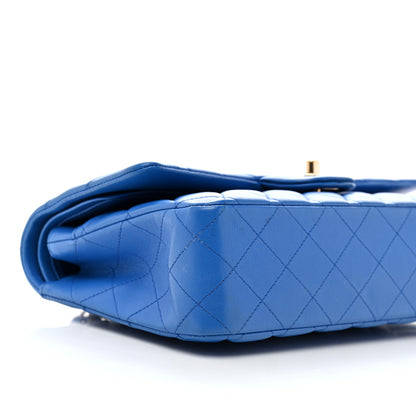 Chanel Lambskin Quilted Medium Double Flap Blue 9 of 13