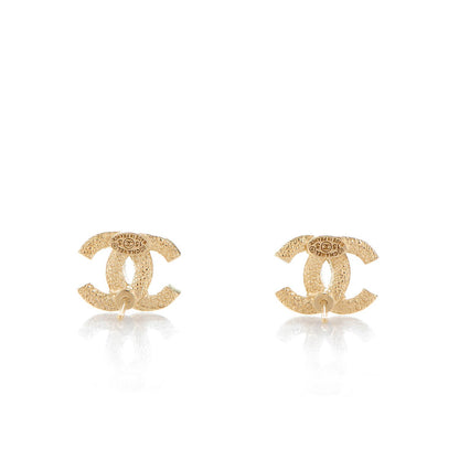 Chanel Crystal Timeless CC Earrings Gold 3 of 5