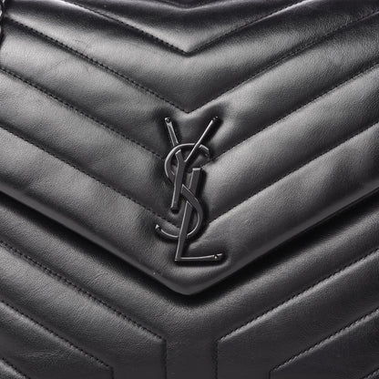 Saint Laurent Calfskin Y Quilted Monogram Medium Loulou Chain Satchel Black 10 of 10