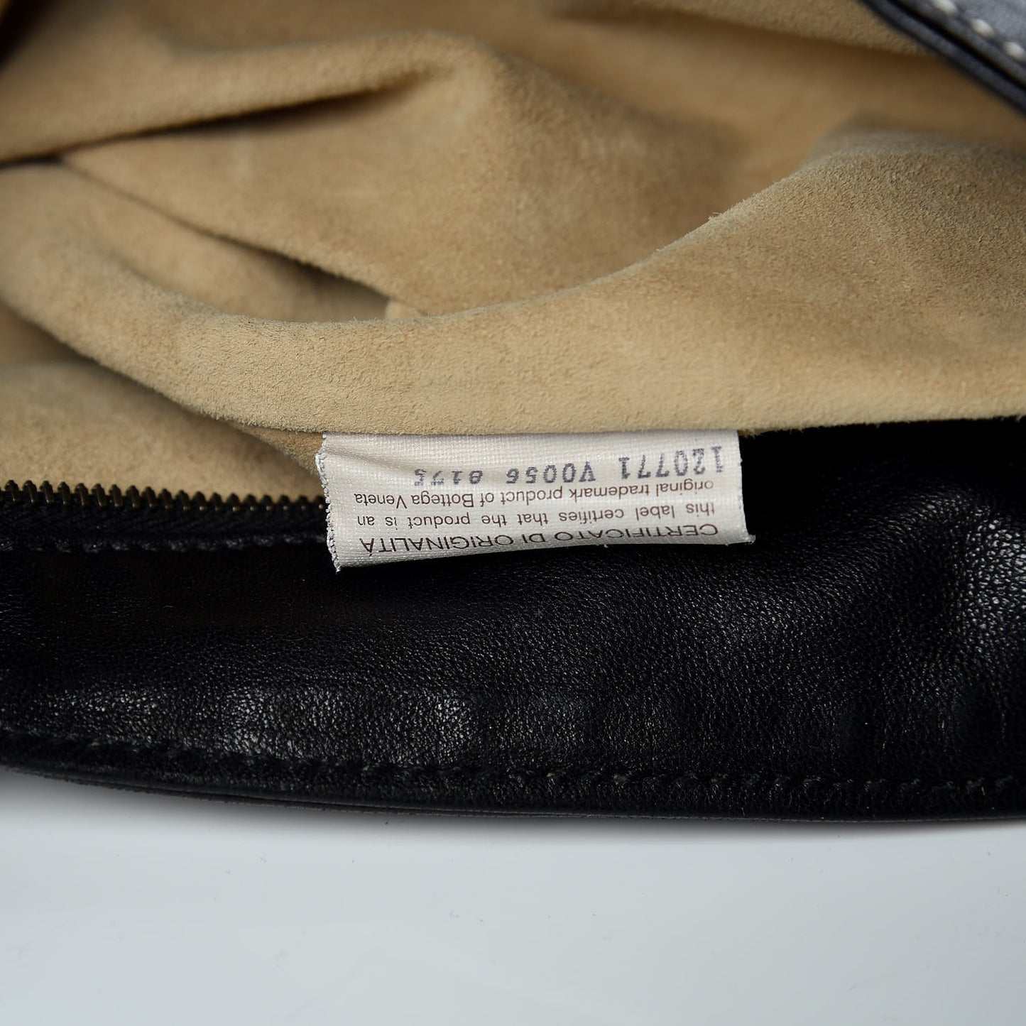 Smooth Lambskin Braided Hobo Black