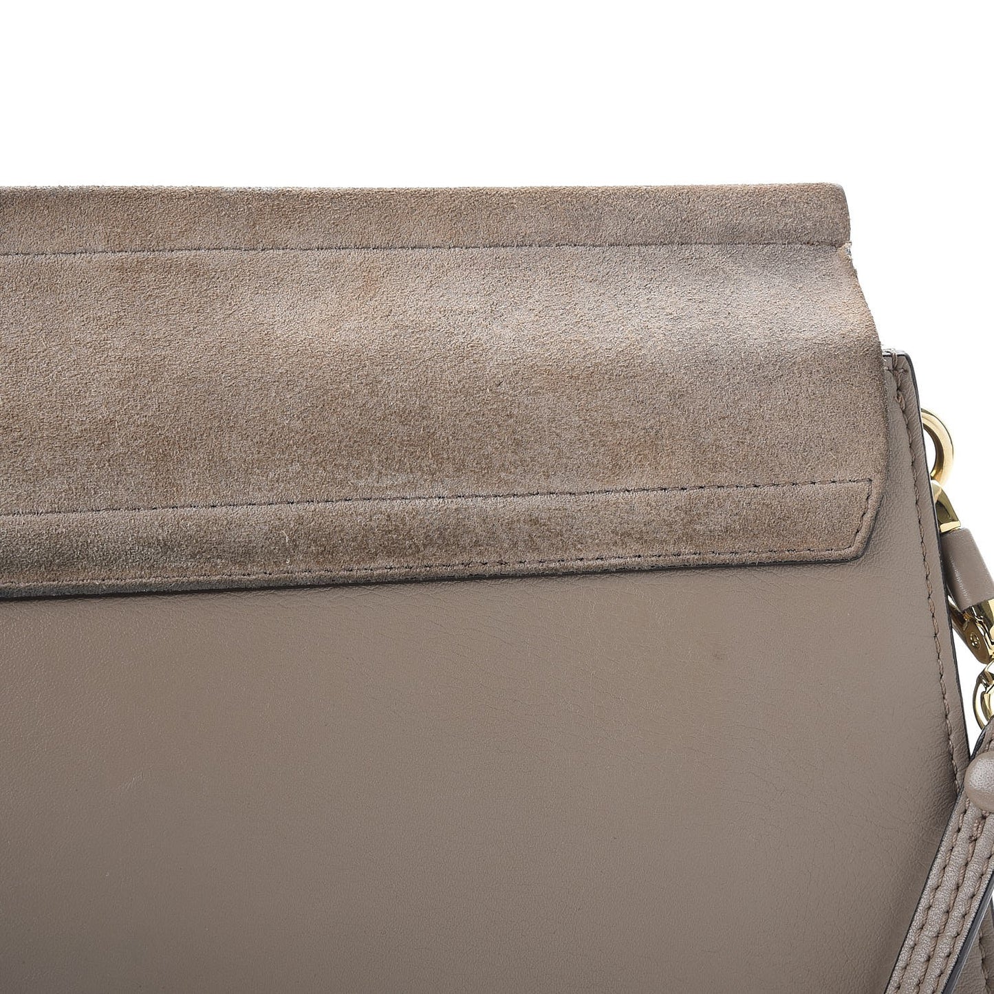 Calfskin Suede Medium Faye Shoulder Bag Motty Grey