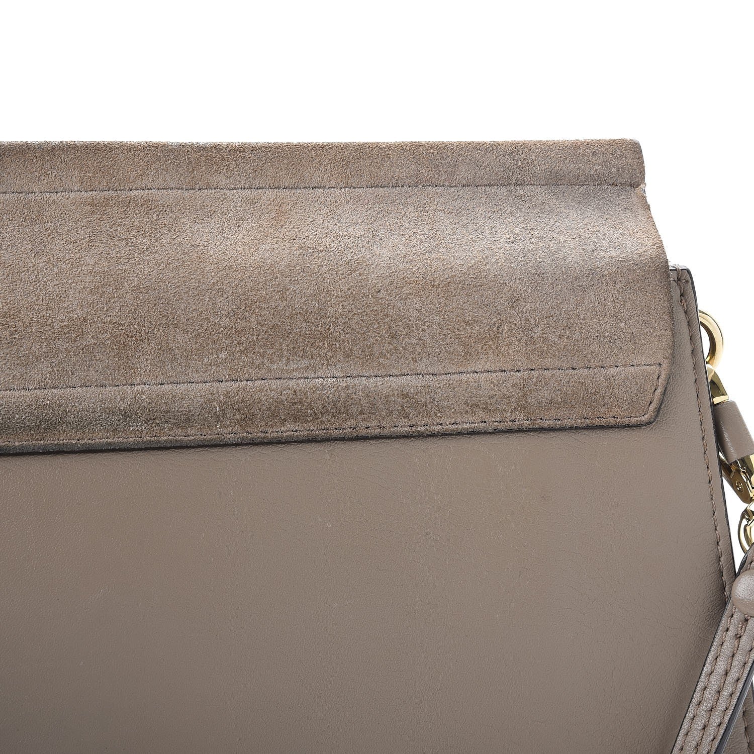 Chloe Calfskin Suede Medium Faye Shoulder Bag Motty Grey 12 of 17