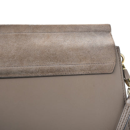 Chloe Calfskin Suede Medium Faye Shoulder Bag Motty Grey 12 of 17