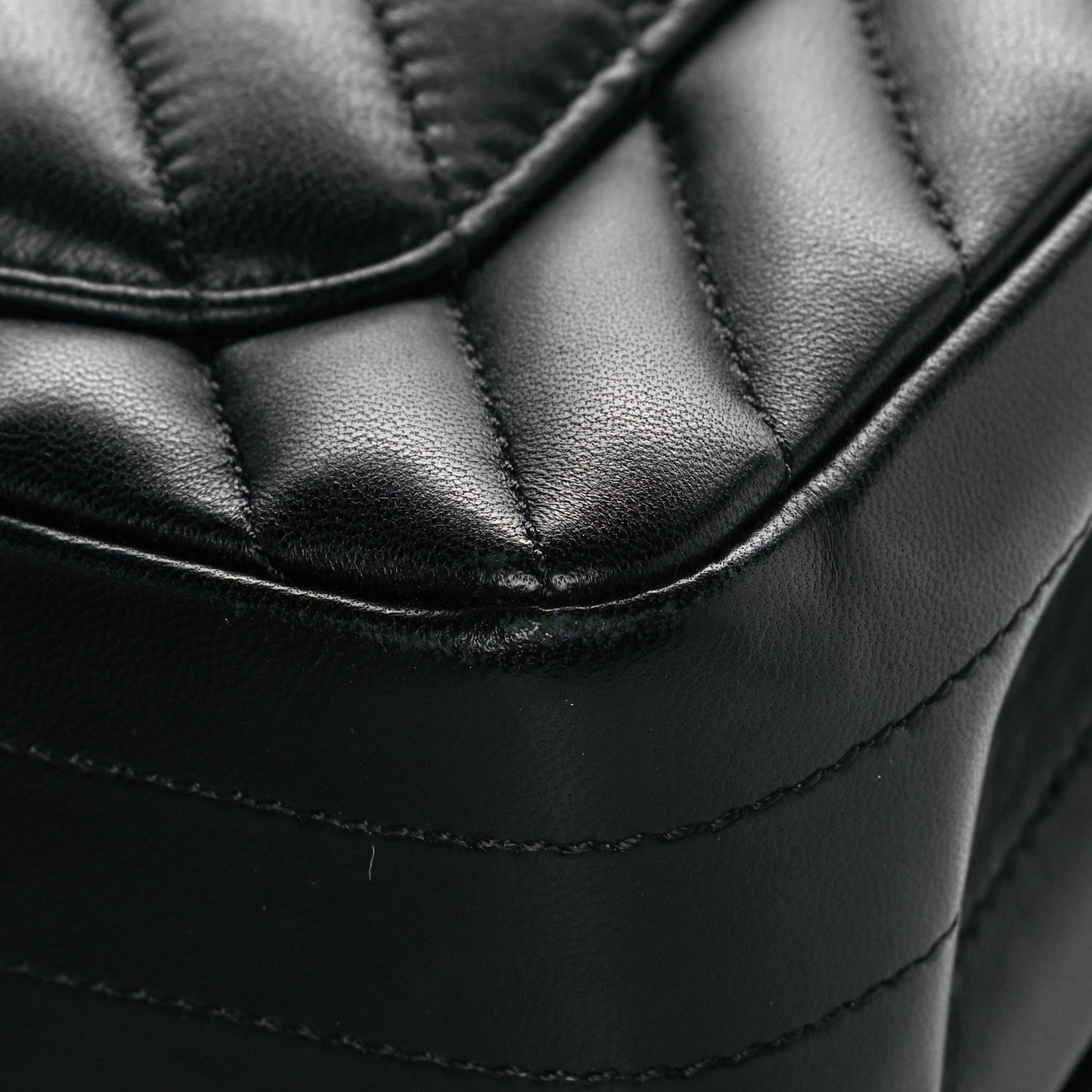 Chanel Lambskin Chevron Quilted Mini Rectangular Flap Black 12 of 12