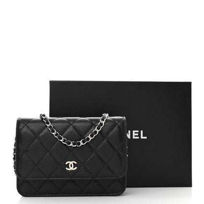 Chanel Caviar Quilted Mini Wallet On Chain WOC Black 11 of 11