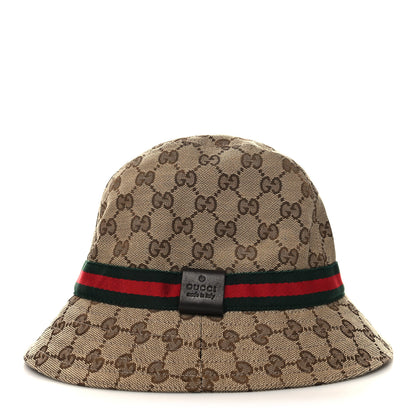Gucci Monogram Web Bucket Hat XS Brown 6 of 8