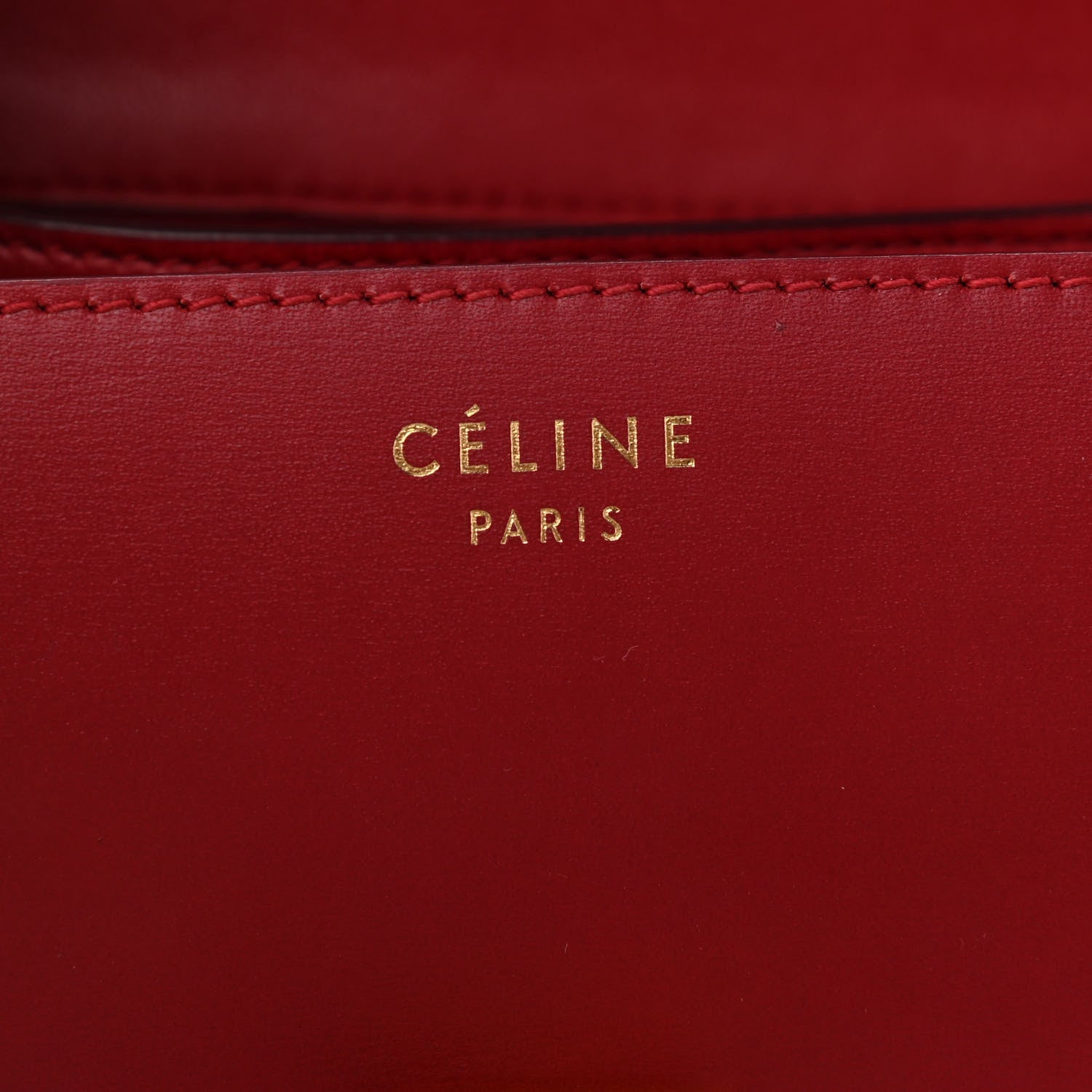 Celine Smooth Calfskin Small Classic Box Flap Bag Red 6 of 10